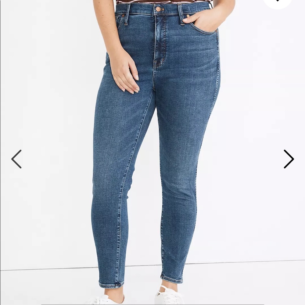 Madewell 10" High-Rise Skinny Jeans in Wendover Wash:TENCEL™ Denim Edition sz 37